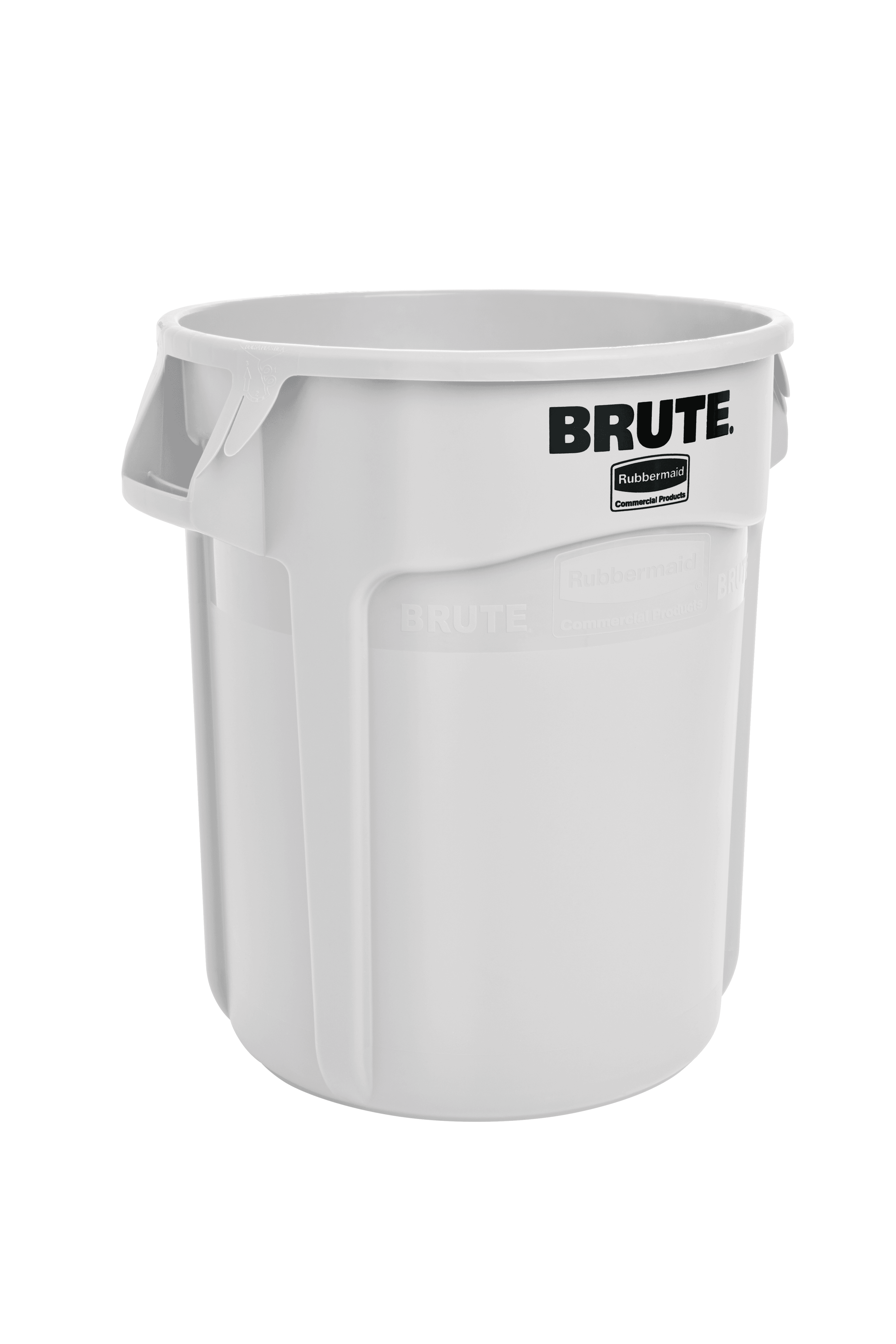 Brute® 1-Stream Trash Can 15.68X18X17.38 IN 10 GAL 40 QT White Resin Food Safe 1/Each