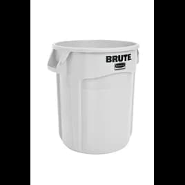 Brute® 1-Stream Trash Can 15.68X18X17.38 IN 10 GAL 40 QT White Resin Food Safe 1/Each