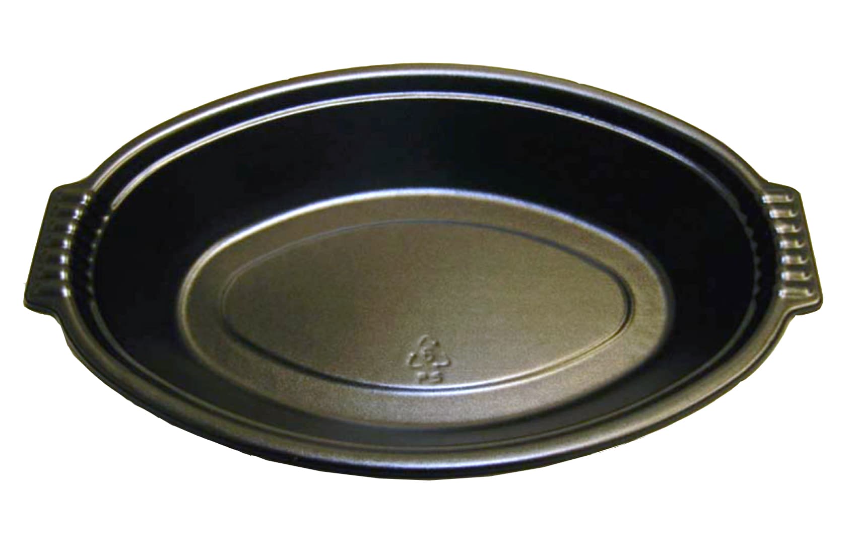 Casserole Take-Out Container Base 16 OZ Plastic Black Oval 500/Case