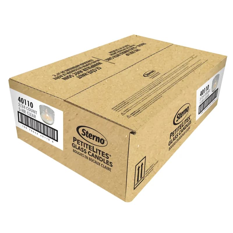 PetiteLites® Candle 5-HR Wax Clear 5-Hour 48/Case