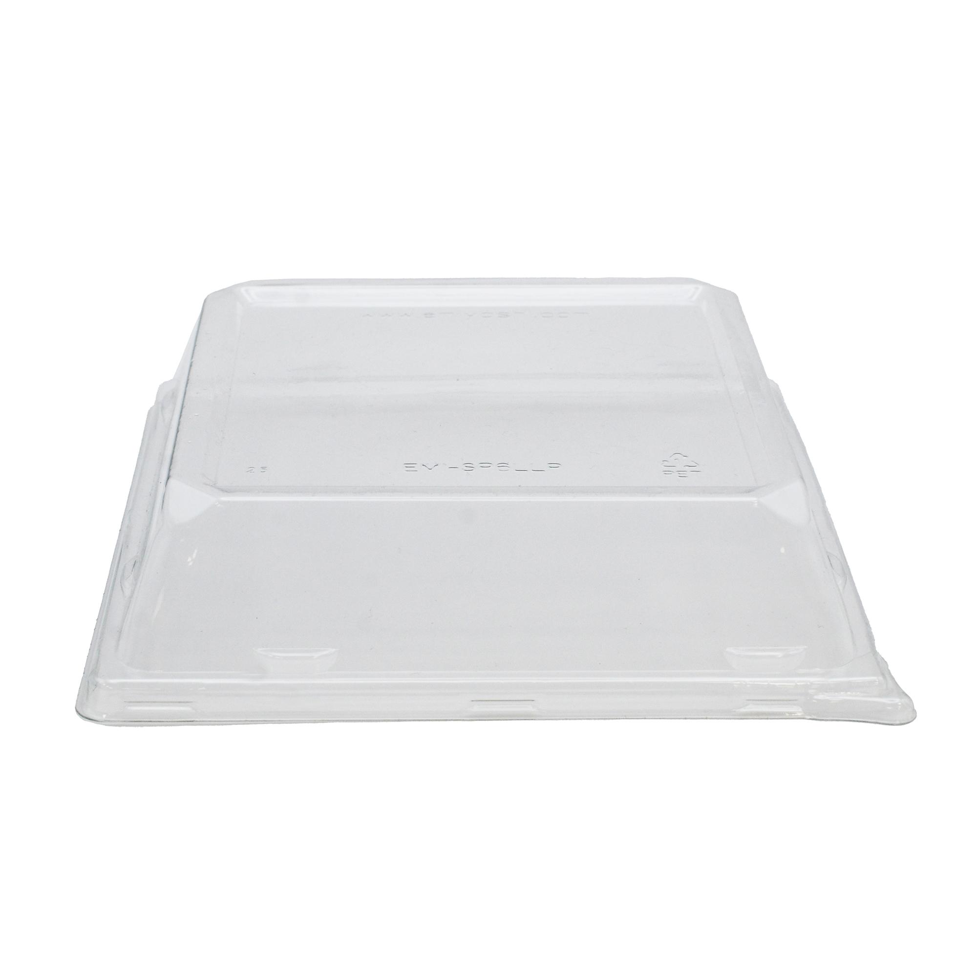 Lid 6.5X6.5 IN PET Clear Square For Container 120/Case