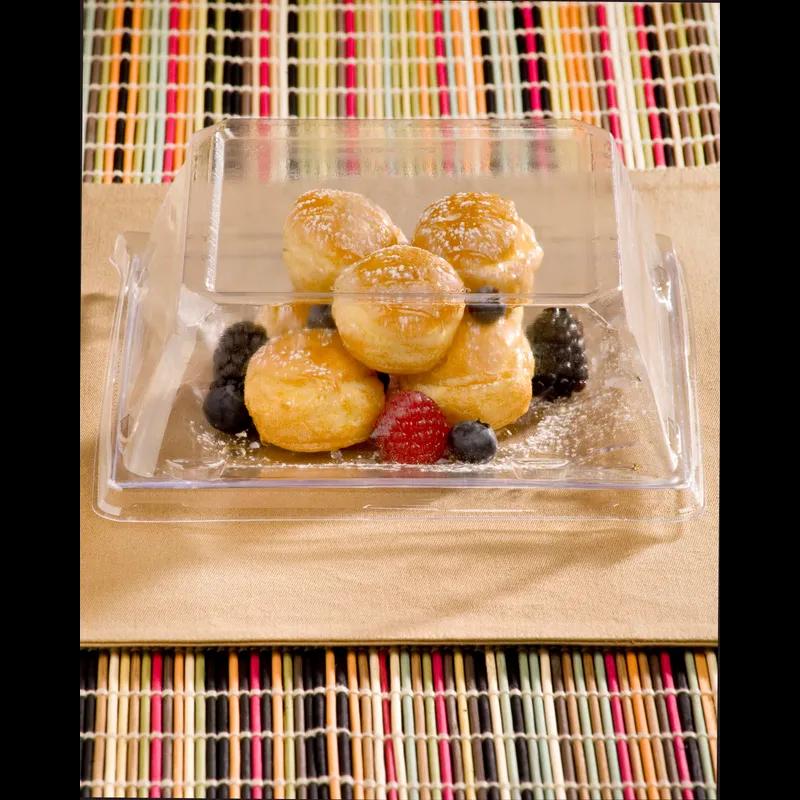 Lid 6.5X6.5 IN PET Clear Square For Container 120/Case