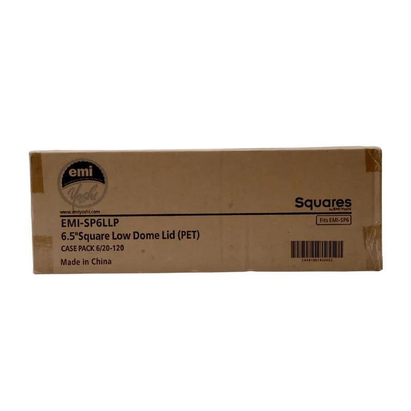 Lid 6.5X6.5 IN PET Clear Square For Container 120/Case