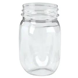 WNA Mason Jar 16 OZ Glass Clear Wide Mouth Dishwasher Safe Freezer Safe 64/Case