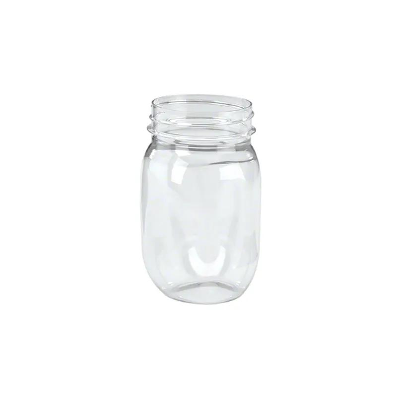 WNA Mason Jar 16 OZ Glass Clear Wide Mouth Dishwasher Safe Freezer Safe 64/Case