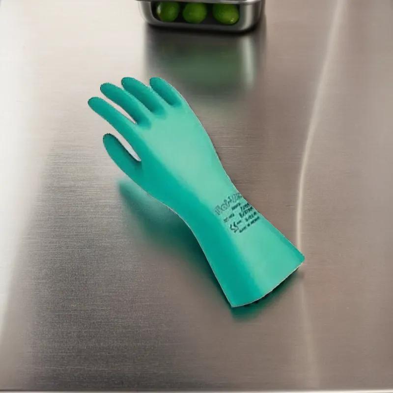 Gloves Large (LG) 9 Green 22MIL Nitrile 12/Case
