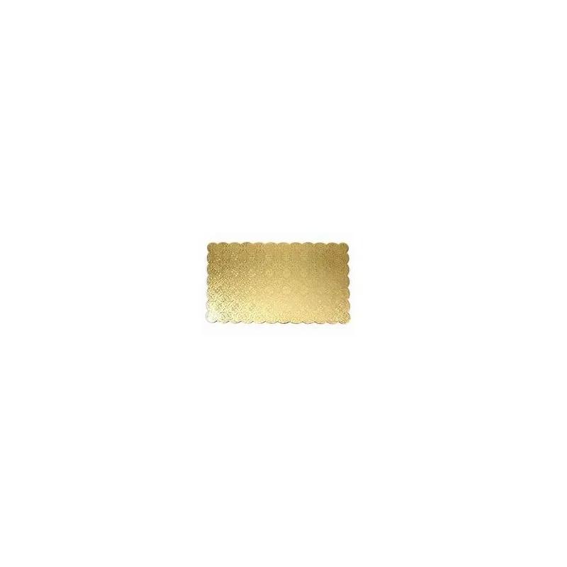 Cake Board 1/2 Size 17.75X13.75 IN Corrugated Paperboard Gold Scalloped 50/Case