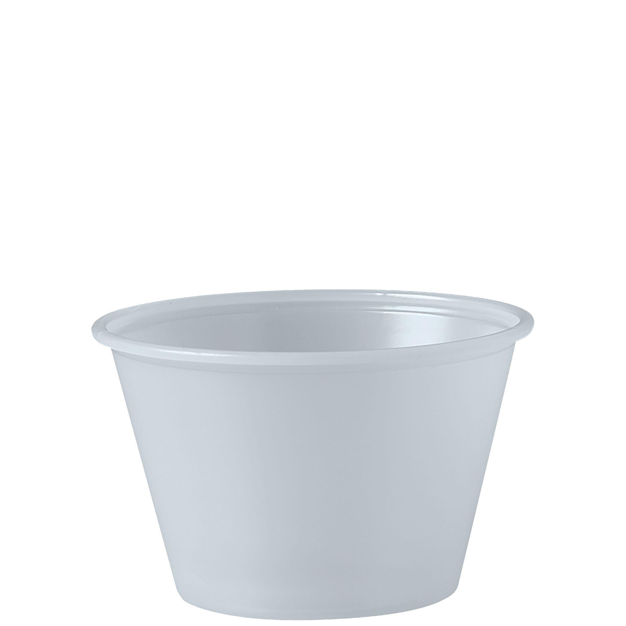Solo® Souffle & Portion Cup 4 OZ PS Translucent 250 Count/Pack 10 Packs/Case 2500 Count/Case