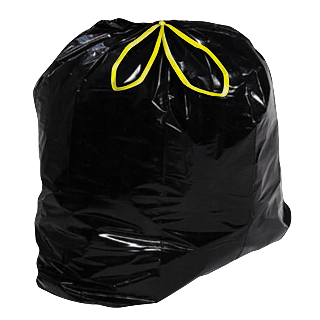 Can Liner 40X42 IN 55 GAL Black LLDPE 1MIL Drawtape Closure 100/Case