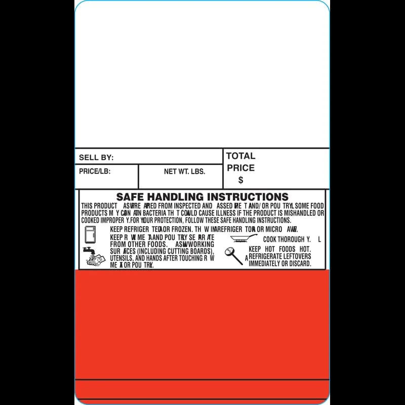 DIG043-2 DIGI Safe Handle Label Red 3/Case