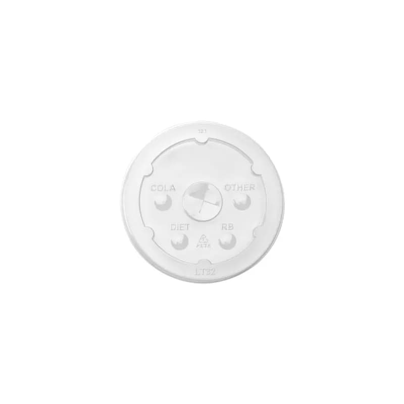 WNA Lid PET Clear For Cup Straw Slot 1000/Case