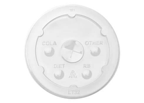 WNA Lid PET Clear For Cup Straw Slot 1000/Case