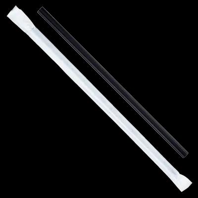Giant Straw 9075 IN Paper Black Wrapped 2500/Case
