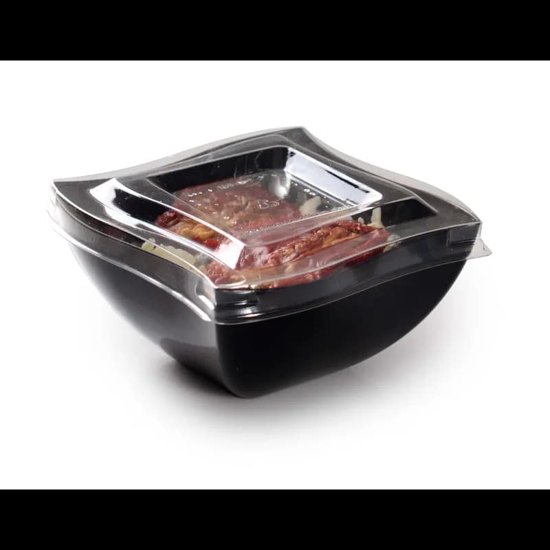 Lid PET Clear Square For 8 OZ Bowl 100/Case