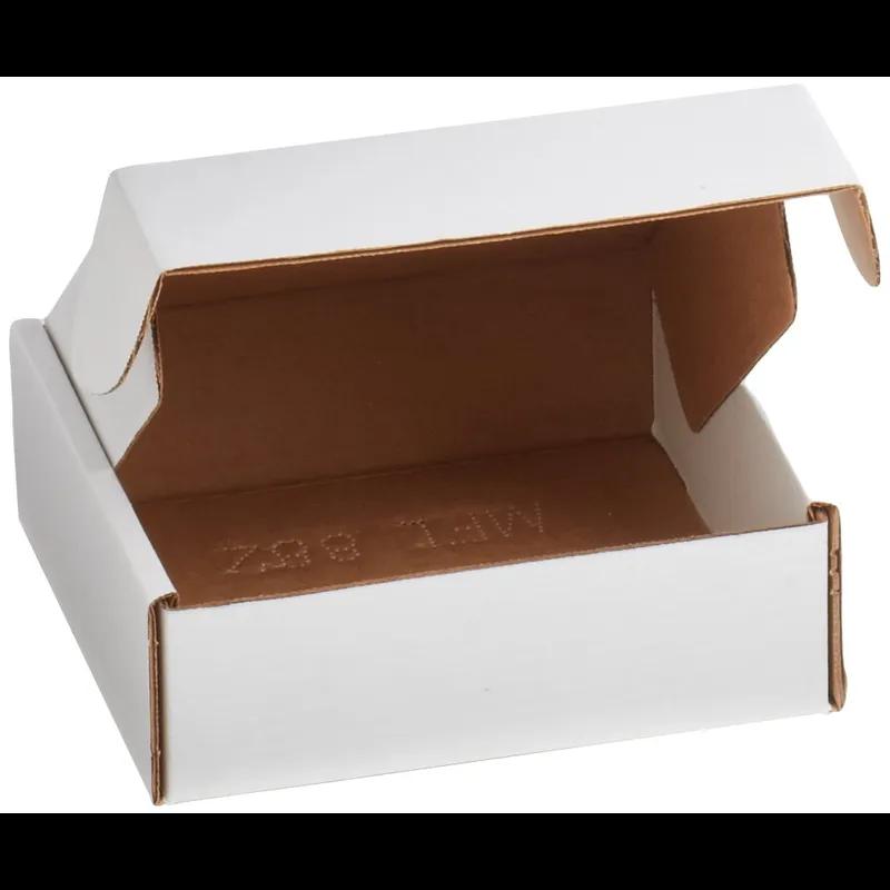 Literature Mailer 8X8X2.75 IN White Kraft Corrugated Cardboard Deluxe 50/Bundle