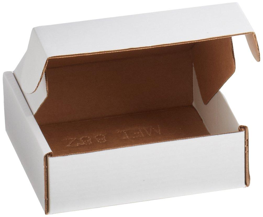 Literature Mailer 8X8X2.75 IN White Kraft Corrugated Cardboard Deluxe 50/Bundle