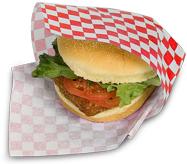 Bagcraft® Multi-Purpose Sheet 12X12 IN Dry Wax Paper Red White Check 5000/Case