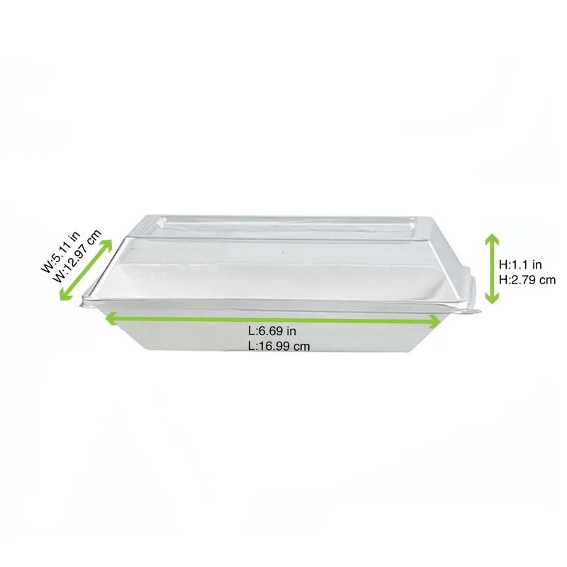 Lid Dome 6.69X5.11X1.1 IN PET Clear Rectangle For Plate 100 Count/Pack 1 Packs/Case 100 Count/Case