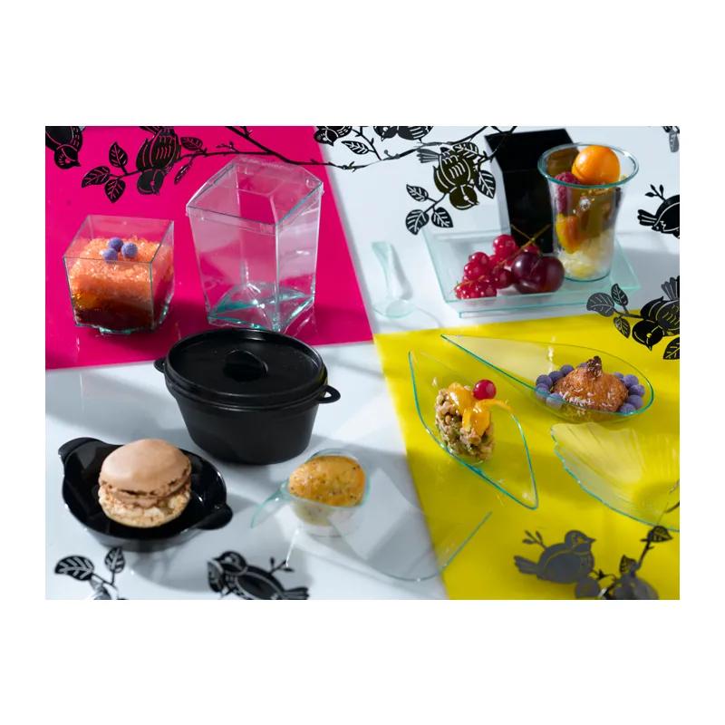 Casserole Take-Out Container Base & Lid Combo Small (SM) 12 OZ Plastic Black Reusable Freezer Safe 200/Case