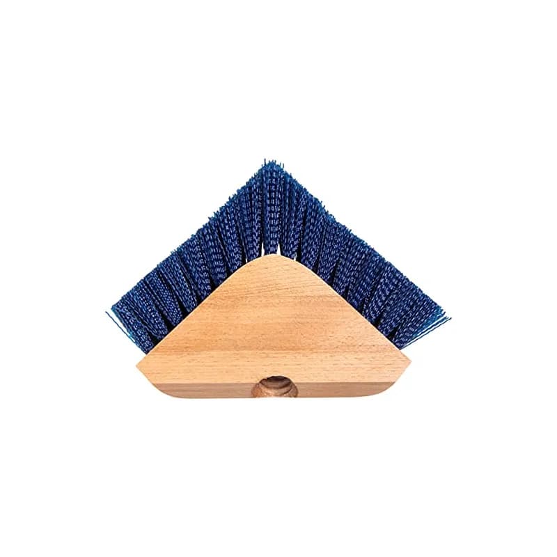 Carlisle Foodservice Products® Corner Brush Wood Blue Triangle 1/Each