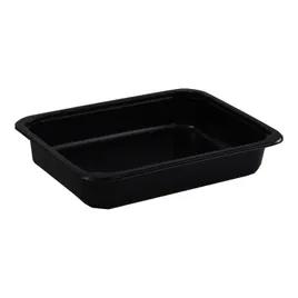 Bakery Tray 32 OZ 6.5X8.5X1.5 IN CPET Black Rectangle Dual Ovenable 390/Case