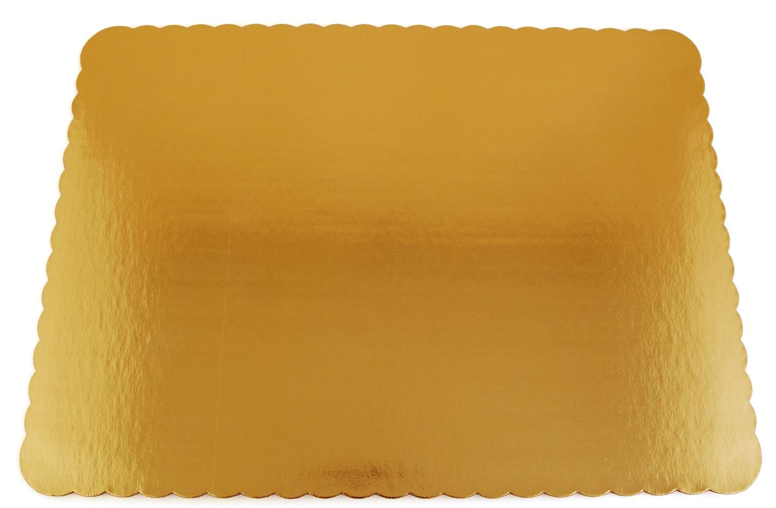 Cake Board 1/2 Size 14X19.5 IN Gold Scalloped 100/Case