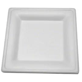 PrimeWare® Plate 6X6 IN Sugarcane White Square Microwave Safe Freezer Safe Grease Resistant 500/Case