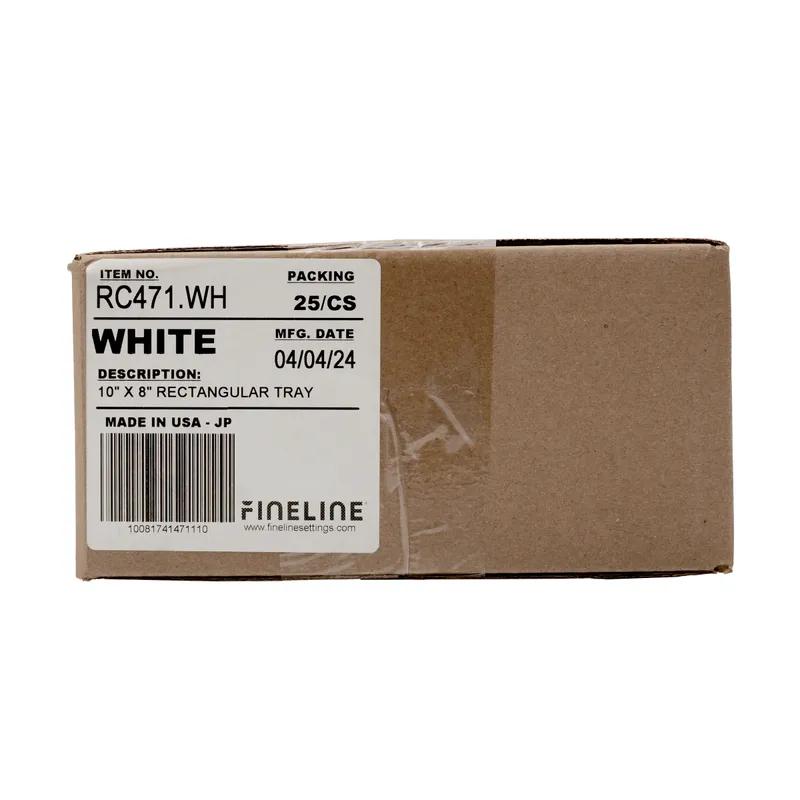 Platter Pleasers Serving Tray 10X8 IN Plastic White Rectangle 25/Case