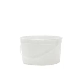 Bucket & Tub Base 128 OZ HDPE White Round 240/Case