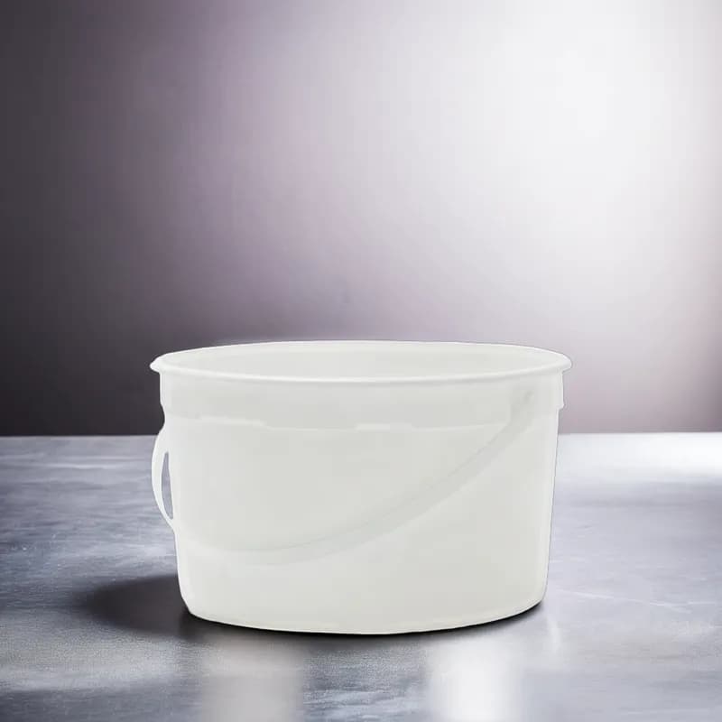 Bucket & Tub Base 128 OZ HDPE White Round 240/Case