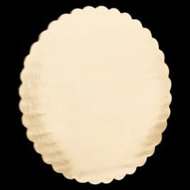 Cake Circle 6.25 IN Corrugated Cardboard Gold Scalloped Edge Single Wall Coated Grease Resistant 200/Case
