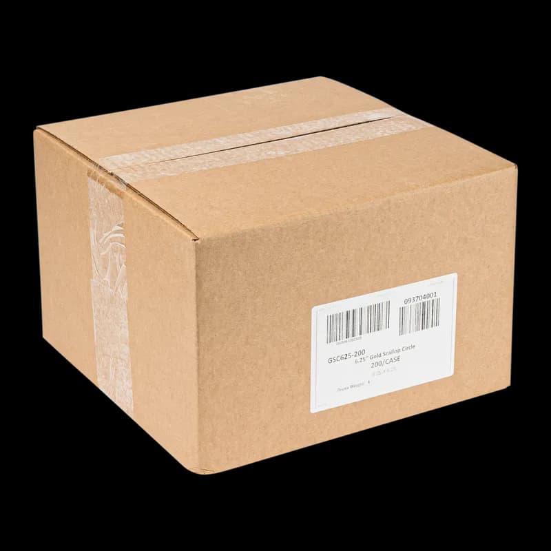 Cake Circle 6.25 IN Corrugated Cardboard Gold Scalloped Edge Single Wall Coated Grease Resistant 200/Case