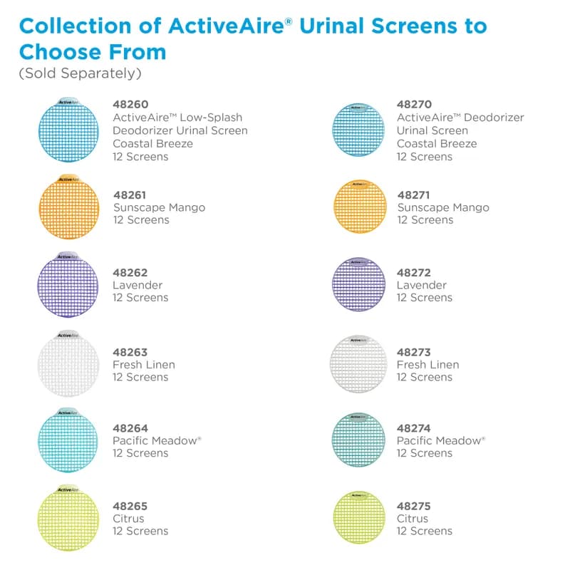 ActiveAire® Urinal Screen Lavender Purple Plastic Deodorizer 12/Case