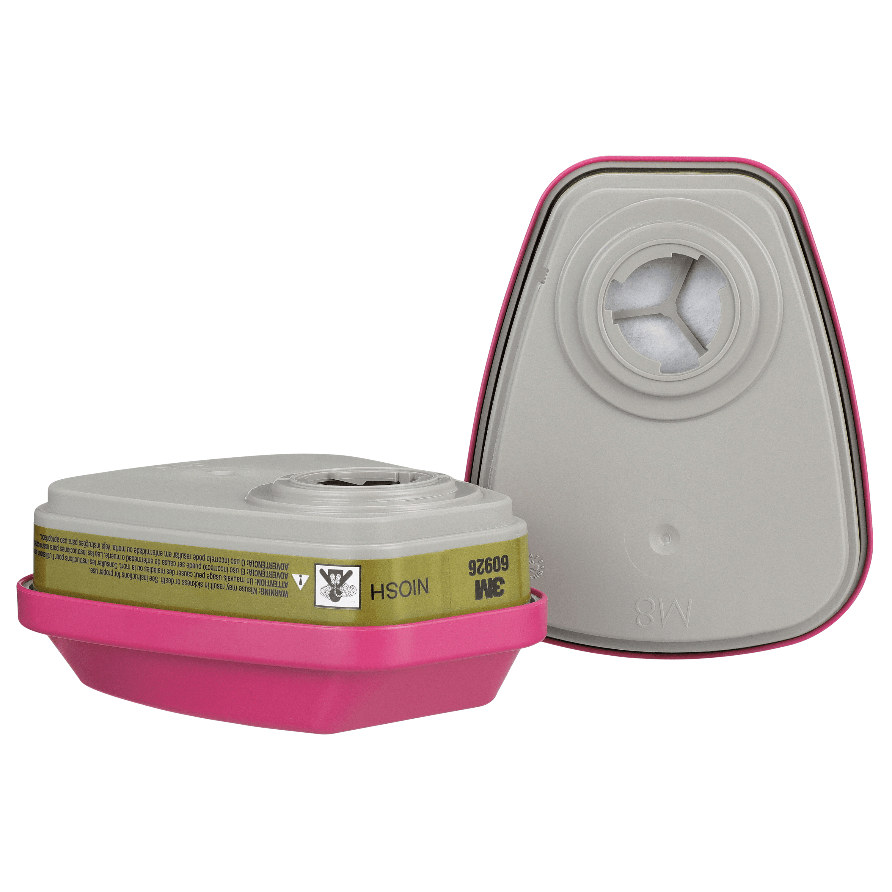 3M™ 60926 Vapor & Acid Gas Cartridge 4.2X3.4 IN Pink 2 Count/Pack 60 Count/Case
