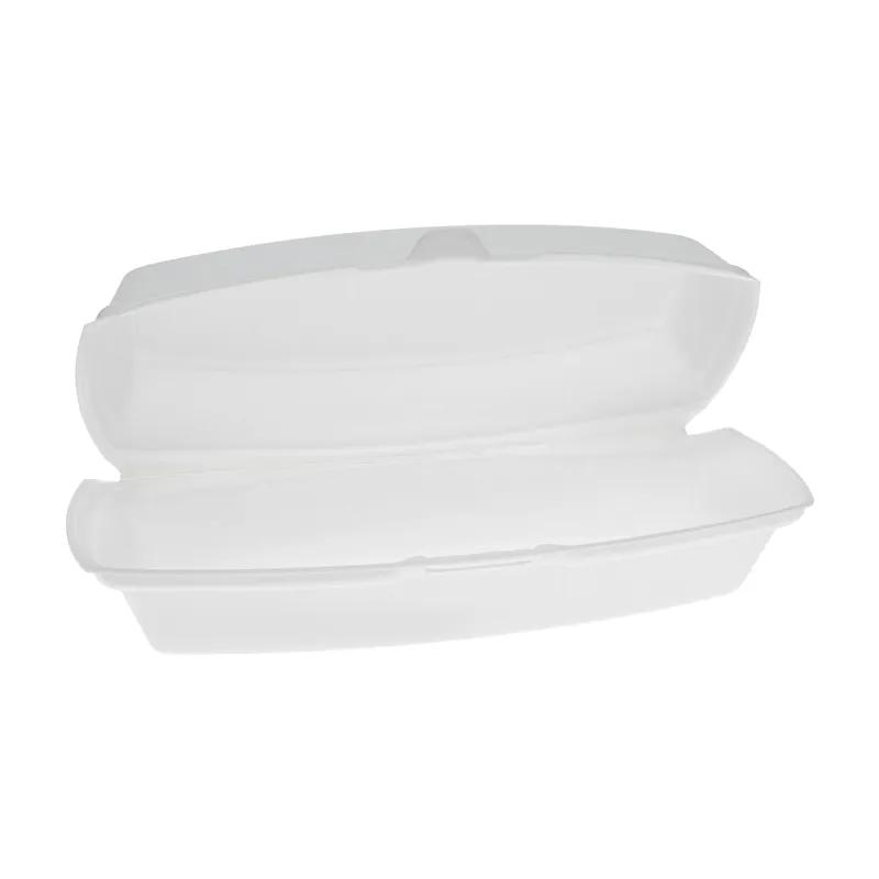 Hot Dog Take-Out Container Hinged 7.3X3X2 IN Polystyrene Foam White 504/Case