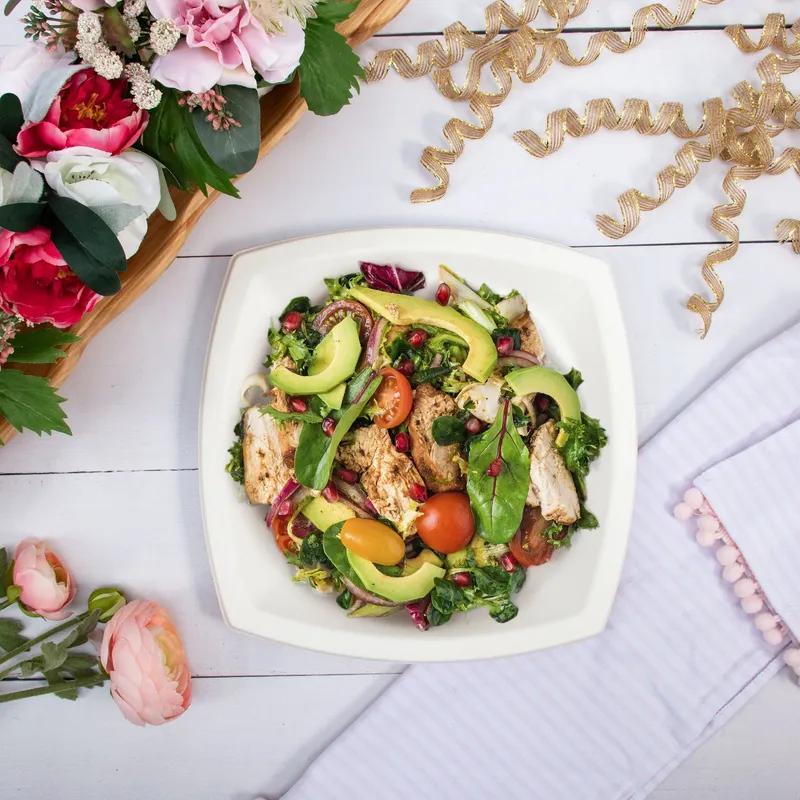 Solo® Bare® by Solo® Eco-Forward® Plate 10X10X0.777 IN Sugarcane Ivory Square 125 Count/Pack 4 Packs/Case 500 Count/Case