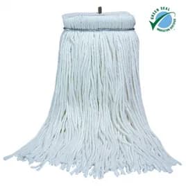 Mop Head 20 OZ White Rayon Polyester Metal 4PLY 1.25IN Narrow Headband 1/Each