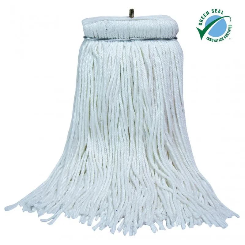 Mop Head 20 OZ White Rayon Polyester Metal 4PLY 1.25IN Narrow Headband 1/Each