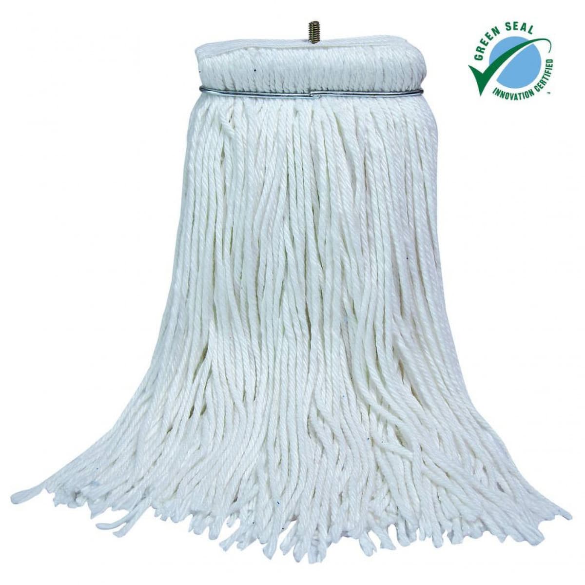 Mop Head 20 OZ White Rayon Polyester Metal 4PLY 1.25IN Narrow Headband 1/Each
