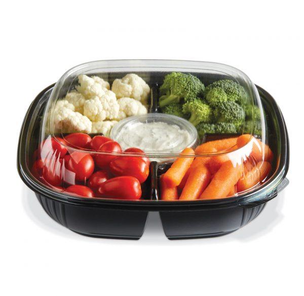Fresh 'n Clear® Bowl 48 OZ PET Black 150/Case