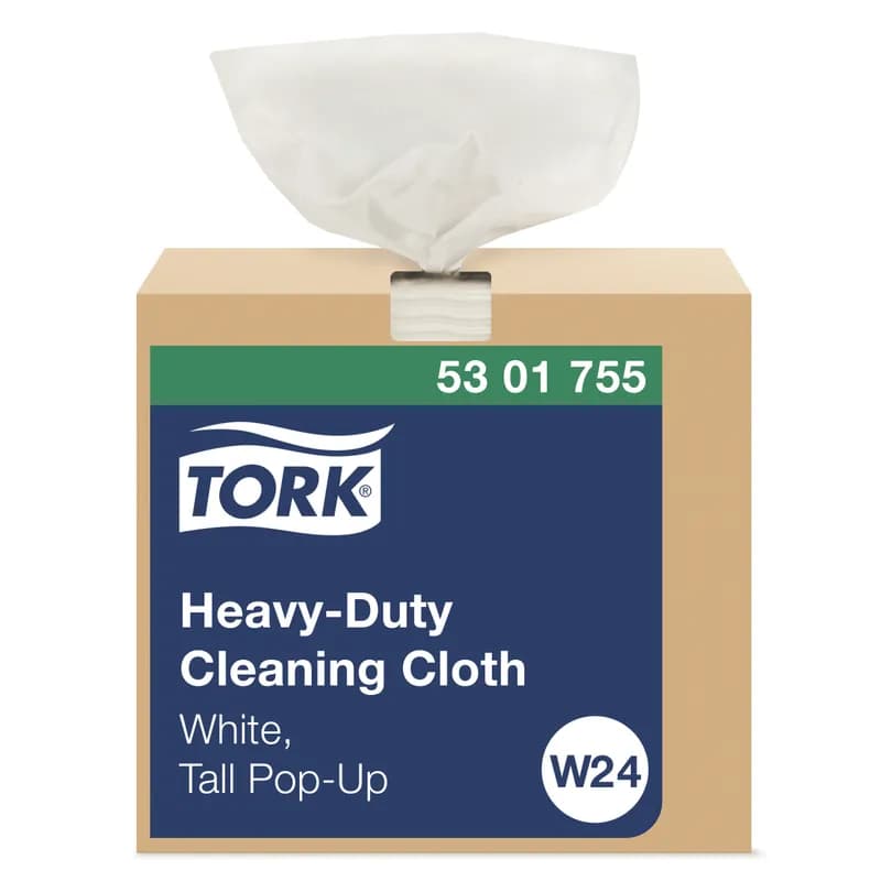 Tork All Purpose Cleaning Cloth 16.125X8.27 IN White Interfold Embossed Pop-Up Box Refill 80 Count/Pack