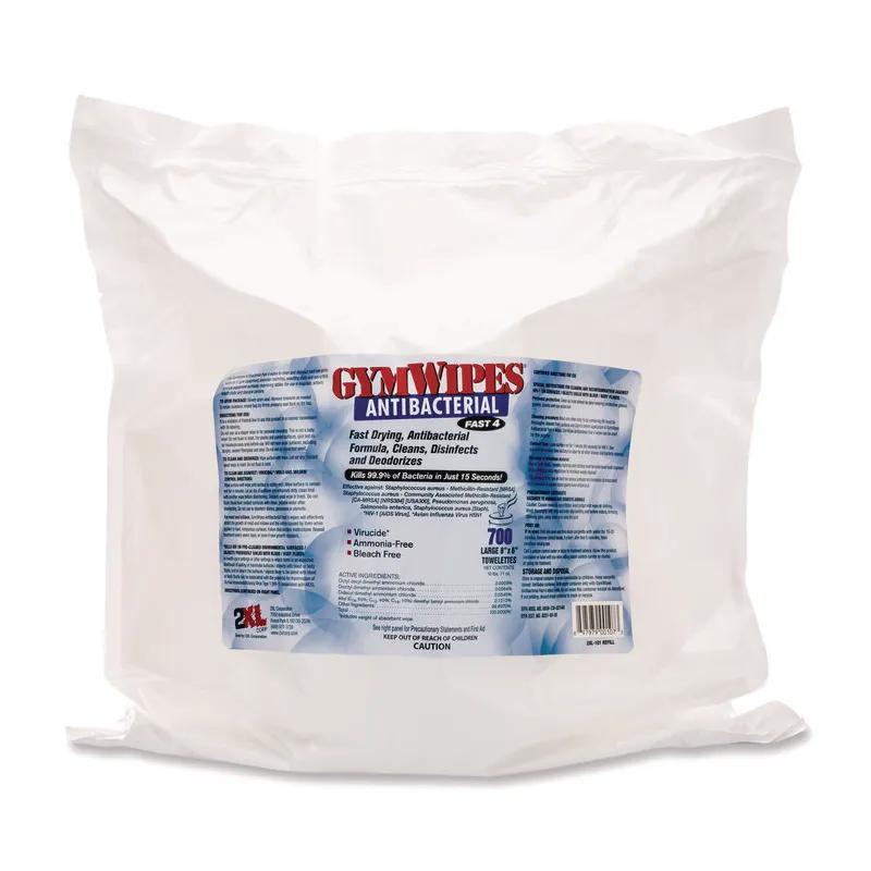 Gym Equipment Wipe 6X8 IN Rayon Cellulose Fresh Antibacterial 700 Count/Pack