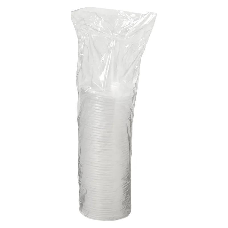Lid Flat PP Clear Round For 6-16 OZ Hot Container Unhinged 1000/Case