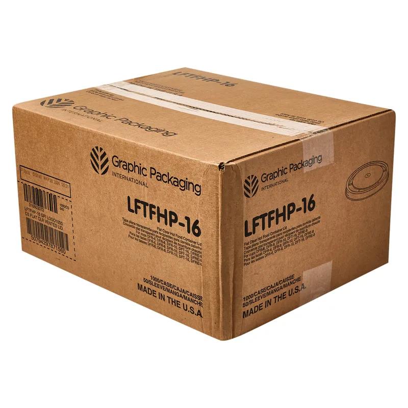 Lid Flat PP Clear Round For 6-16 OZ Hot Container Unhinged 1000/Case