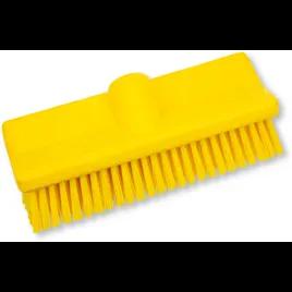 Sparta® Deck Brush 10 IN Plastic Yellow Color Coded Bi-Level 1/Each