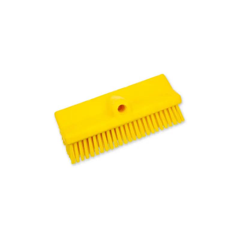 Sparta® Deck Brush 10 IN Plastic Yellow Color Coded Bi-Level 1/Each