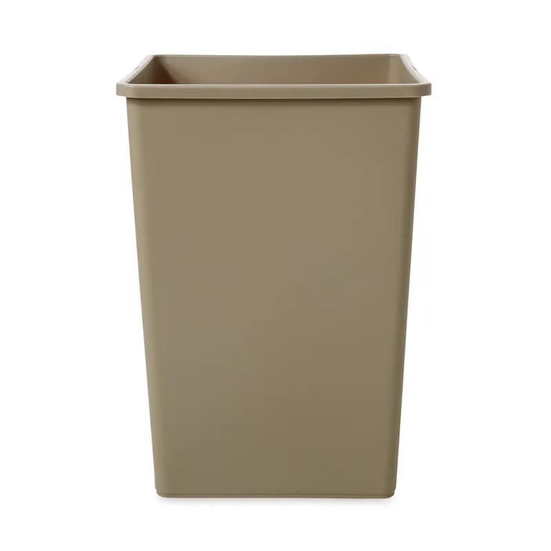 Untouchable® 1-Stream Trash Can 19.5X19.5X27.63 IN 35 GAL Beige Square Resin 1/Each