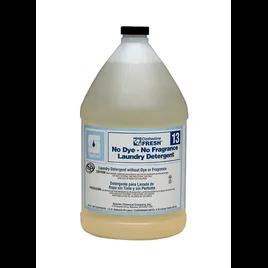 Clothesline Fresh® No Dye-No Fragrance Laundry Detergent 13 Unscented 1 GAL Neutral No Dye 4/Case