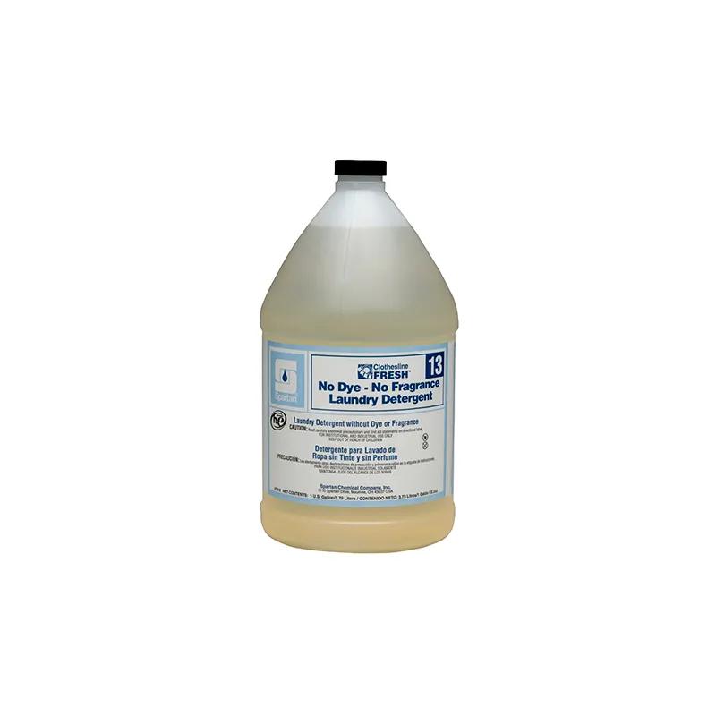 Clothesline Fresh® 13 Unscented Laundry Detergent 1 GAL Neutral Liquid No Dye 4/Case