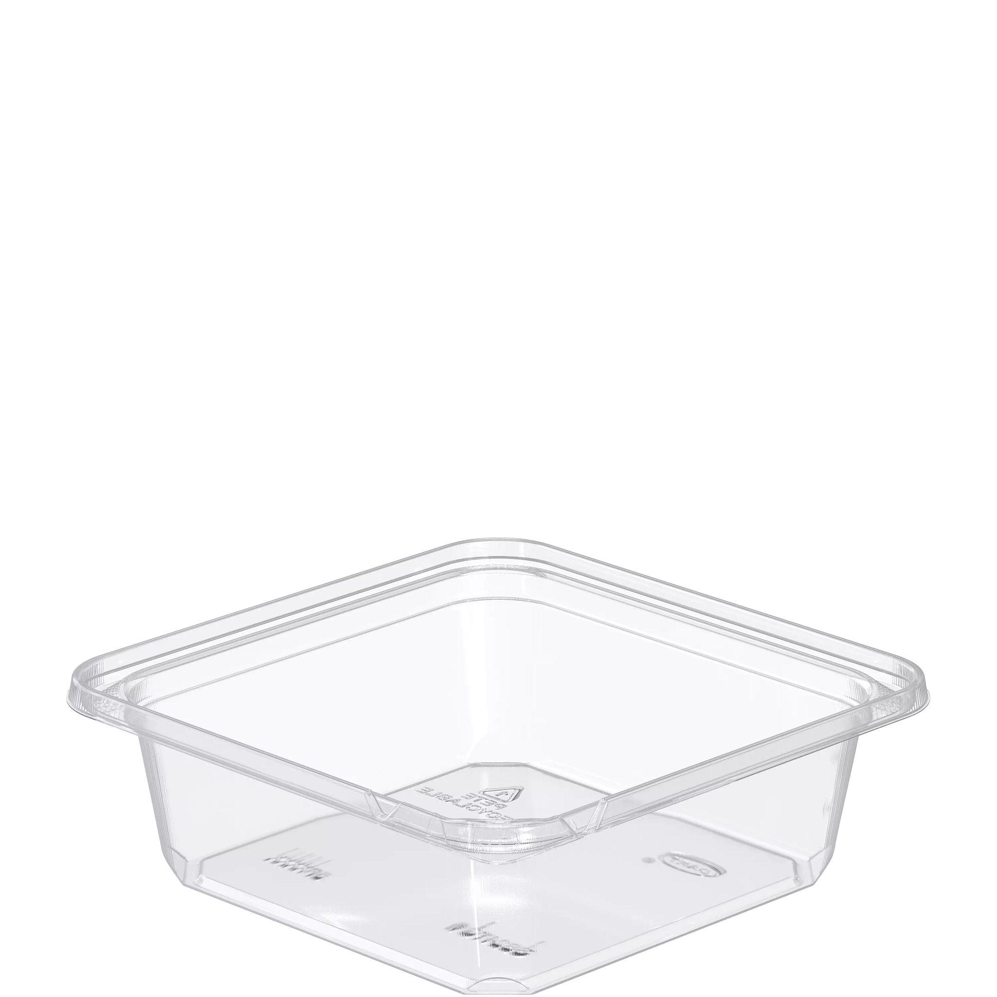 Dart® TamperGuard™ Deli Container Base 24 OZ PET Clear Square 75 Count/Pack 4 Packs/Case 300 Count/Case